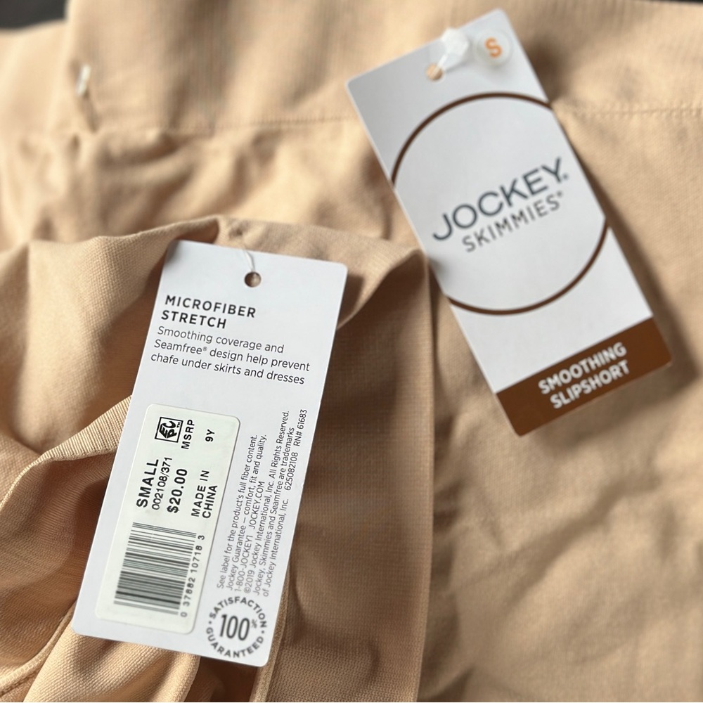NWT Jockey Skimmies Smoothing Slip short size Small ~ lot of 2 Pairs ~ Beige